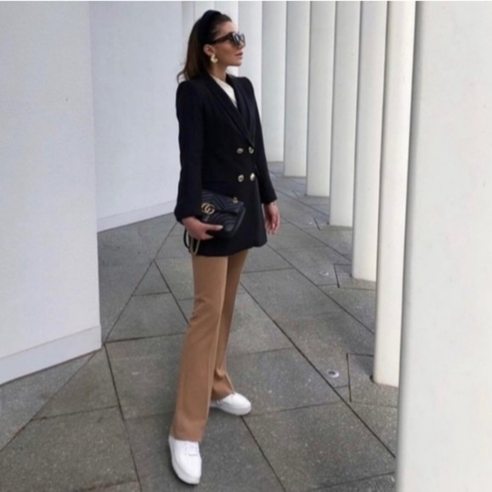 NWT * Zara Double Breasted Long Blazer Jacket - Picture 8 of 12